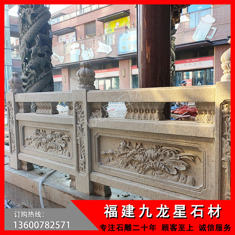 廣場石材欄桿定做 石雕欄桿雕刻——晉江吾悅廣場